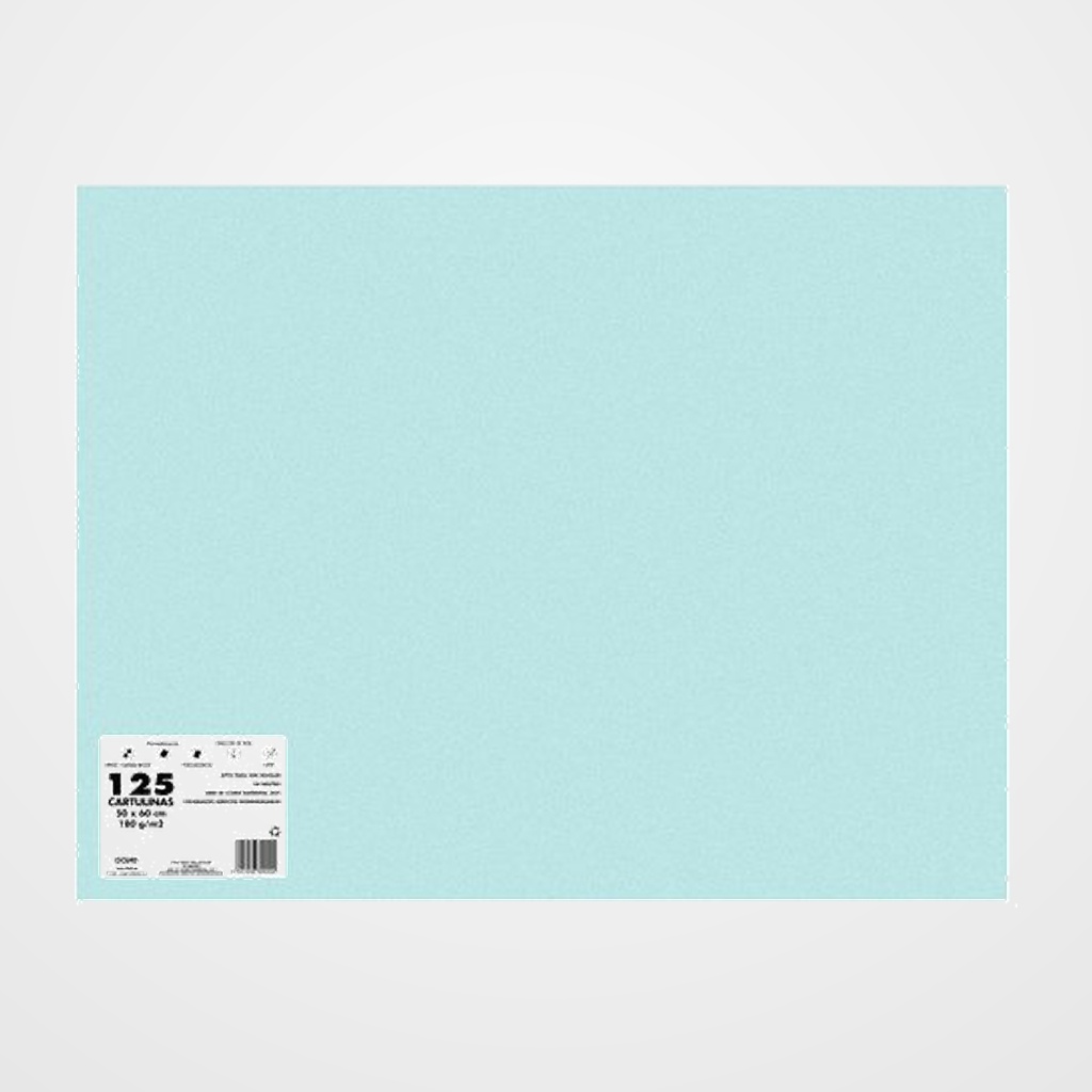 CARTULINA 50x65 DOHE 180g AZUL SADO PAQUETE de 125