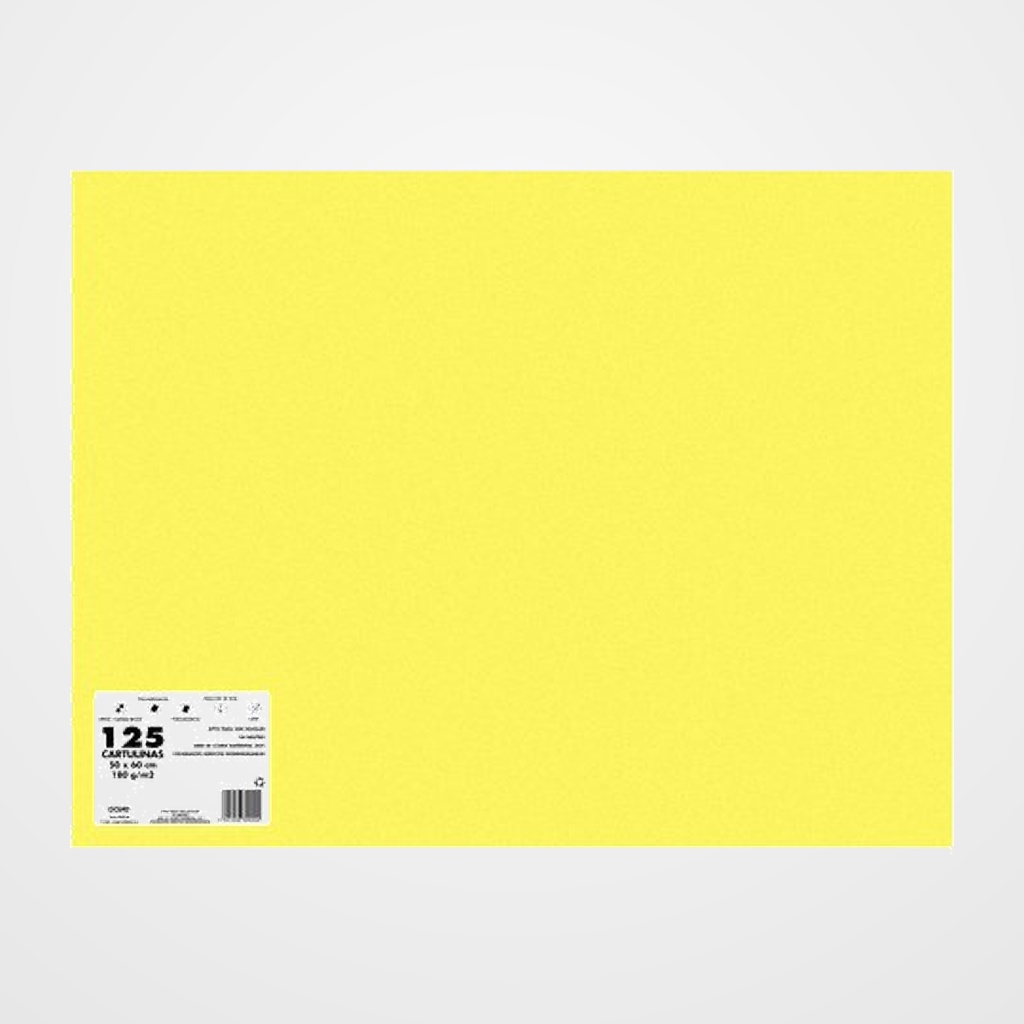 CARTULINA 50x65 DOHE 180g GIRASOL PAQUETE de 125