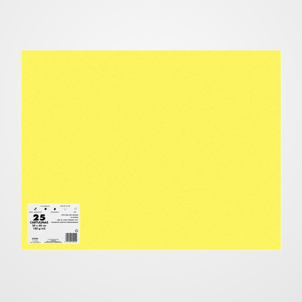 CARTULINA 50x65 DOHE 180g GIRASOL PAQUETE de 25
