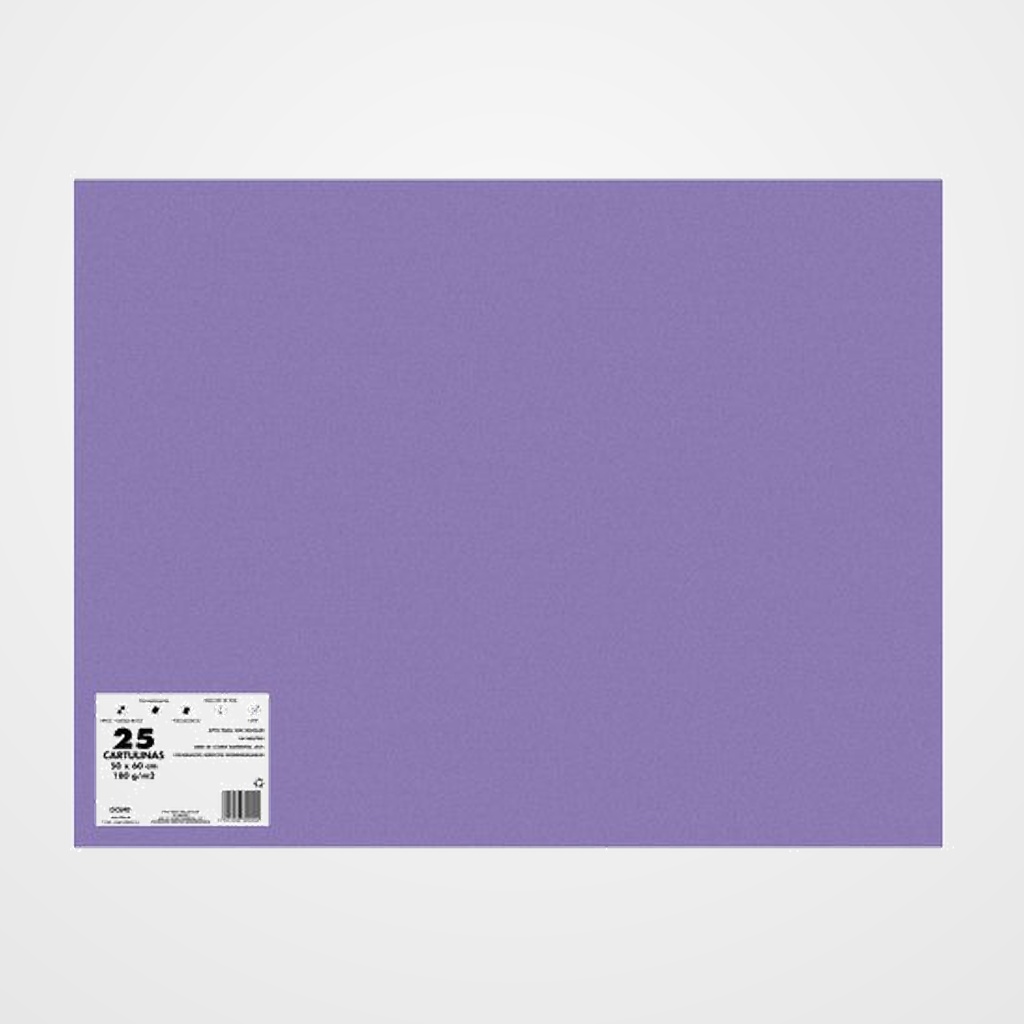 CARTULINA 50x65 DOHE 180g VIOLETA PAQUETE de 25