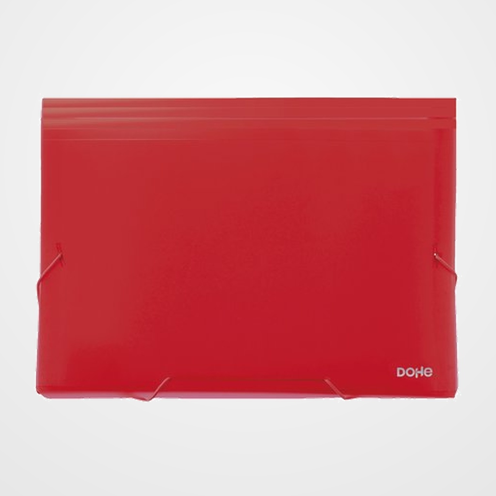 CLASIFICADOR ACORDEON DOHE PP OPACO A4 13 DPTOS. GOMAS ROJO