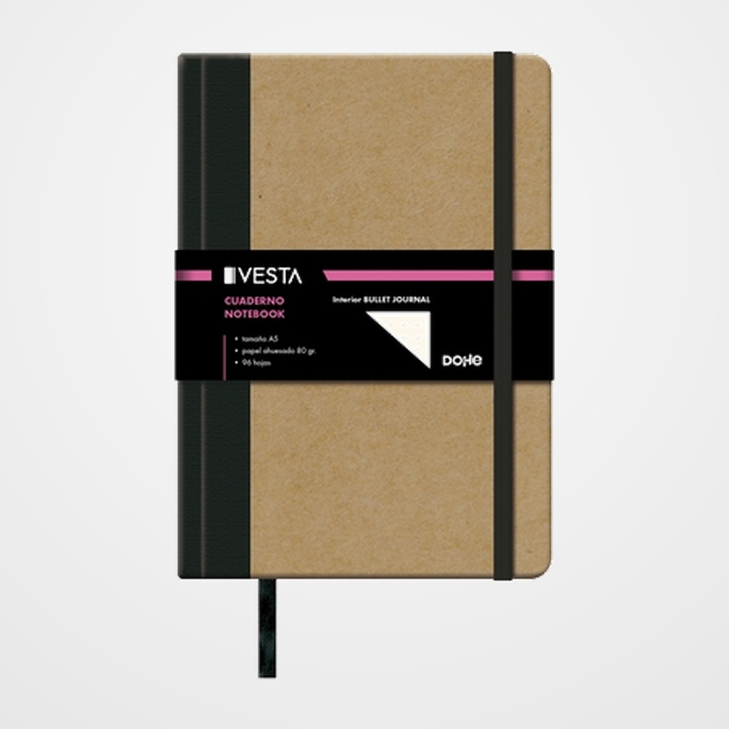 CUADERNO VESTA NATURE A5 BULLET JOURNAL con GOMA