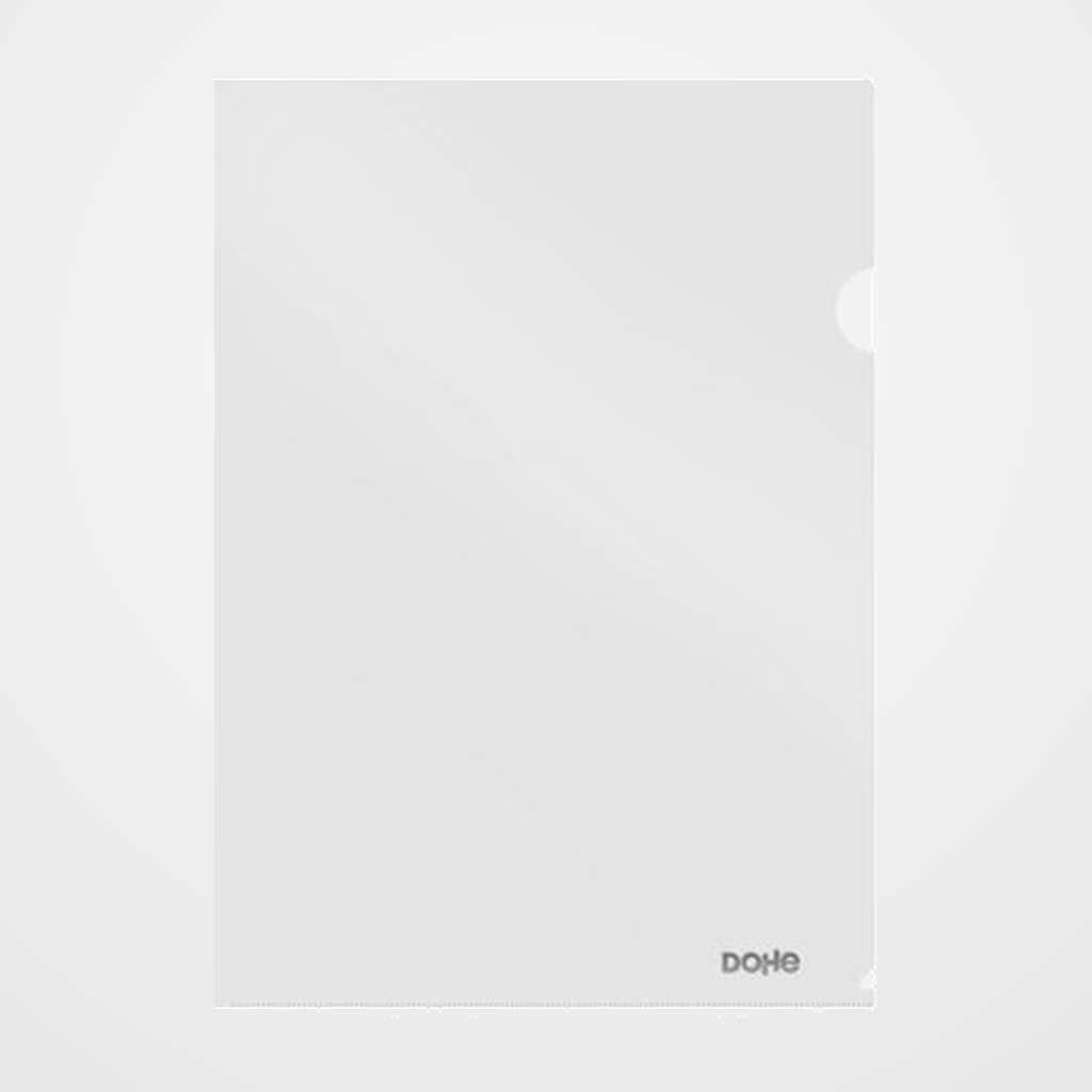 DOSIER ANGULO RECTO DOHE PP CRISTAL 120µ A4 TRANSPARENTE PAQUETE de 10
