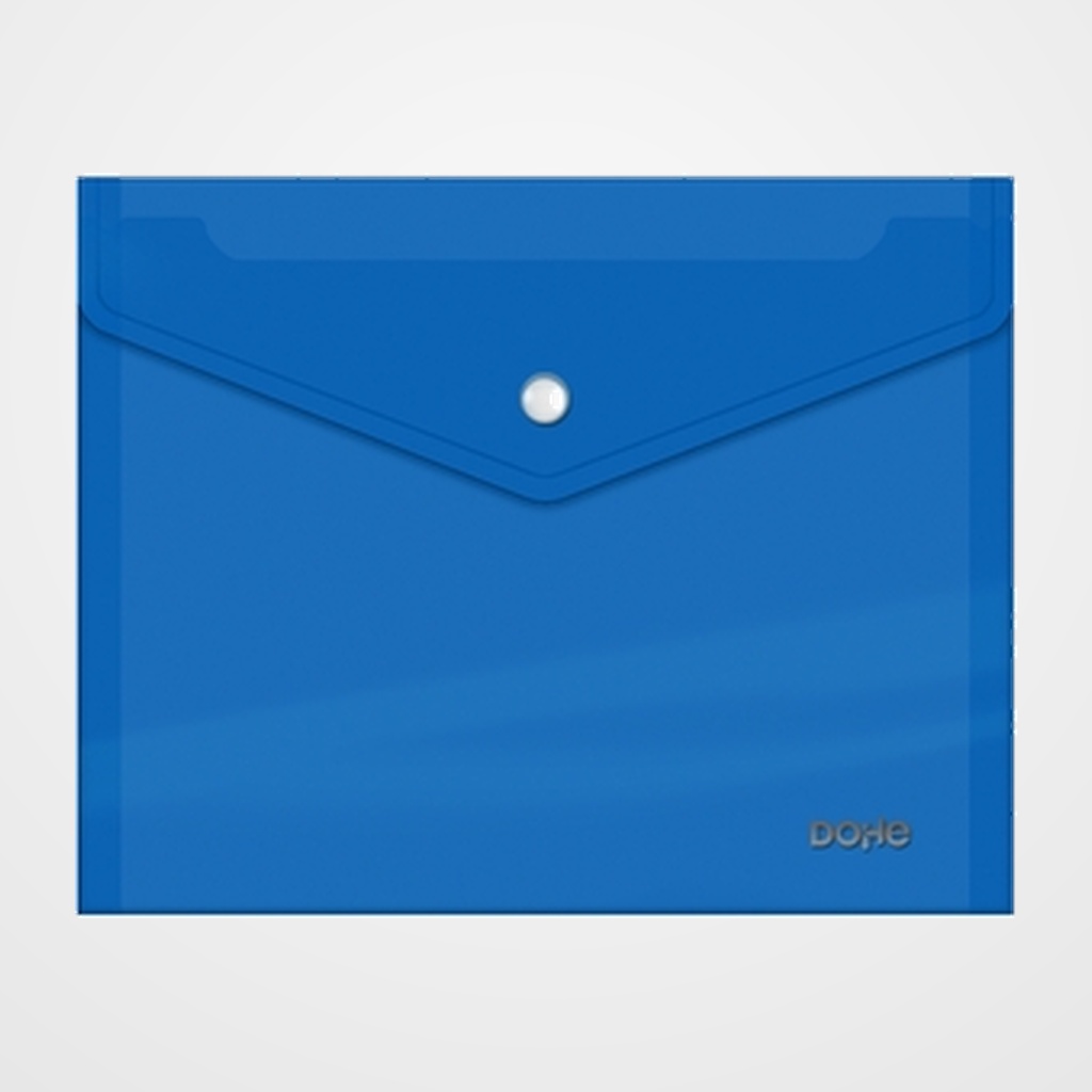 DOSIER SOBRE DOHE PP BROCHE A5 APAISADO TRASLUCIDO AZUL