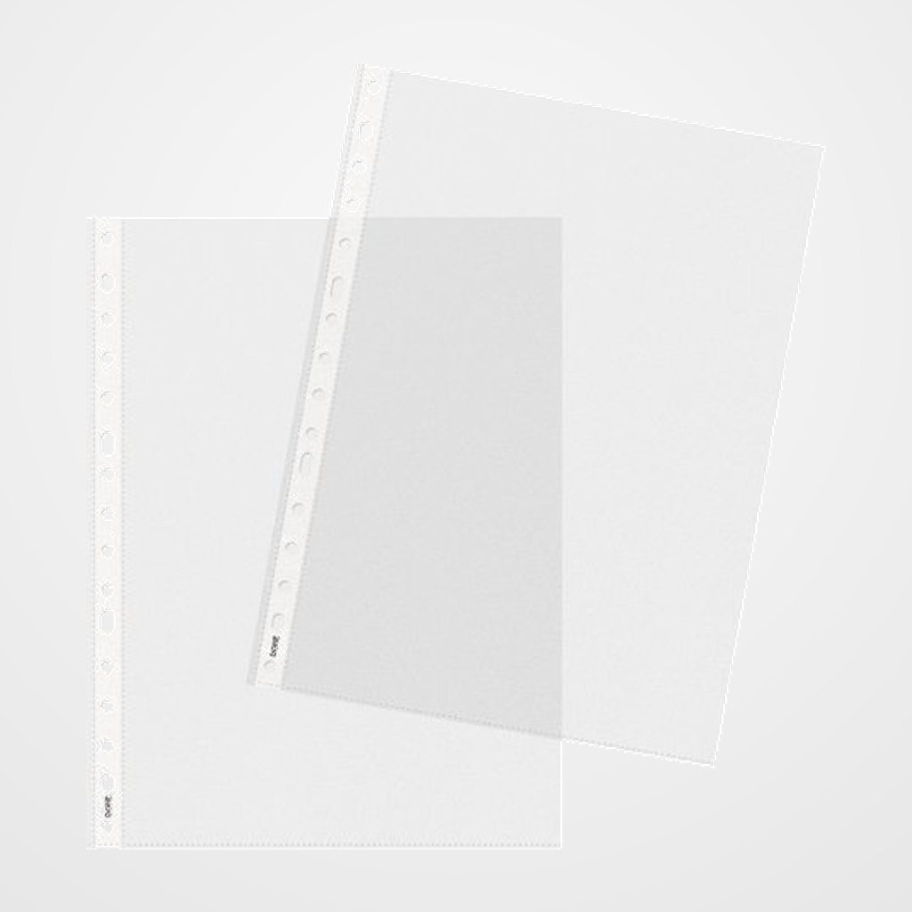 FUNDA MULTITALADRO DOHE BASIC PLUS PP 80µ PL.NJ. A4 16 TAL.RFZO. PAQUETE de 100