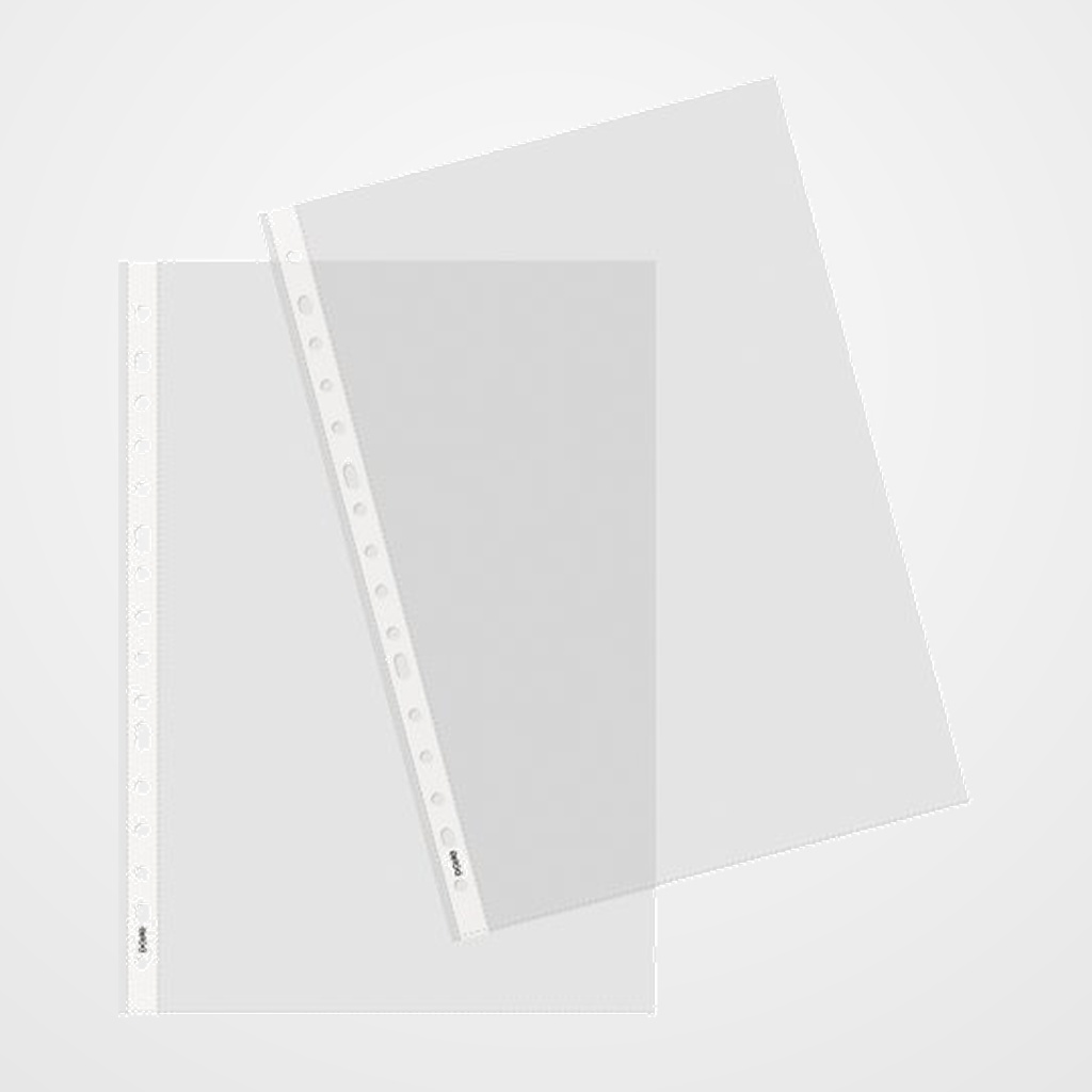 FUNDA MULTITALADRO DOHE BASIC PP 80µ CRISTAL LISO Fº 16 TAL.RFZO. PAQUETE de 100