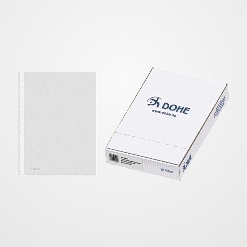 FUNDA MULTITALADRO DOHE BASIC PP 80µ PL.NJ. A4 16 TAL.RFZO. PAQUETE de 100