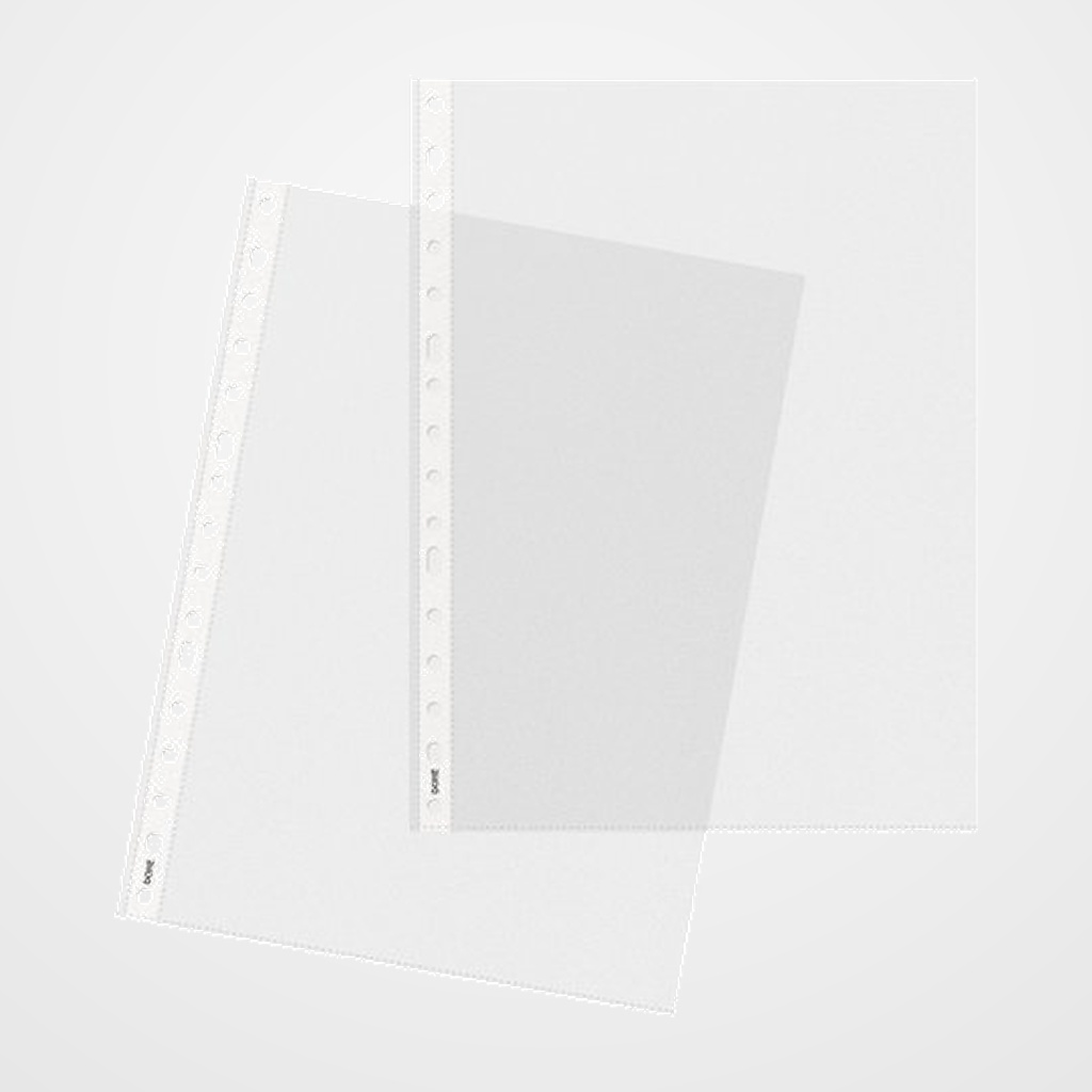 FUNDA MULTITALADRO DOHE PREMIUM PP 80µ CRISTAL LISO A4 16 TAL.RFZO. PAQUETE de 100