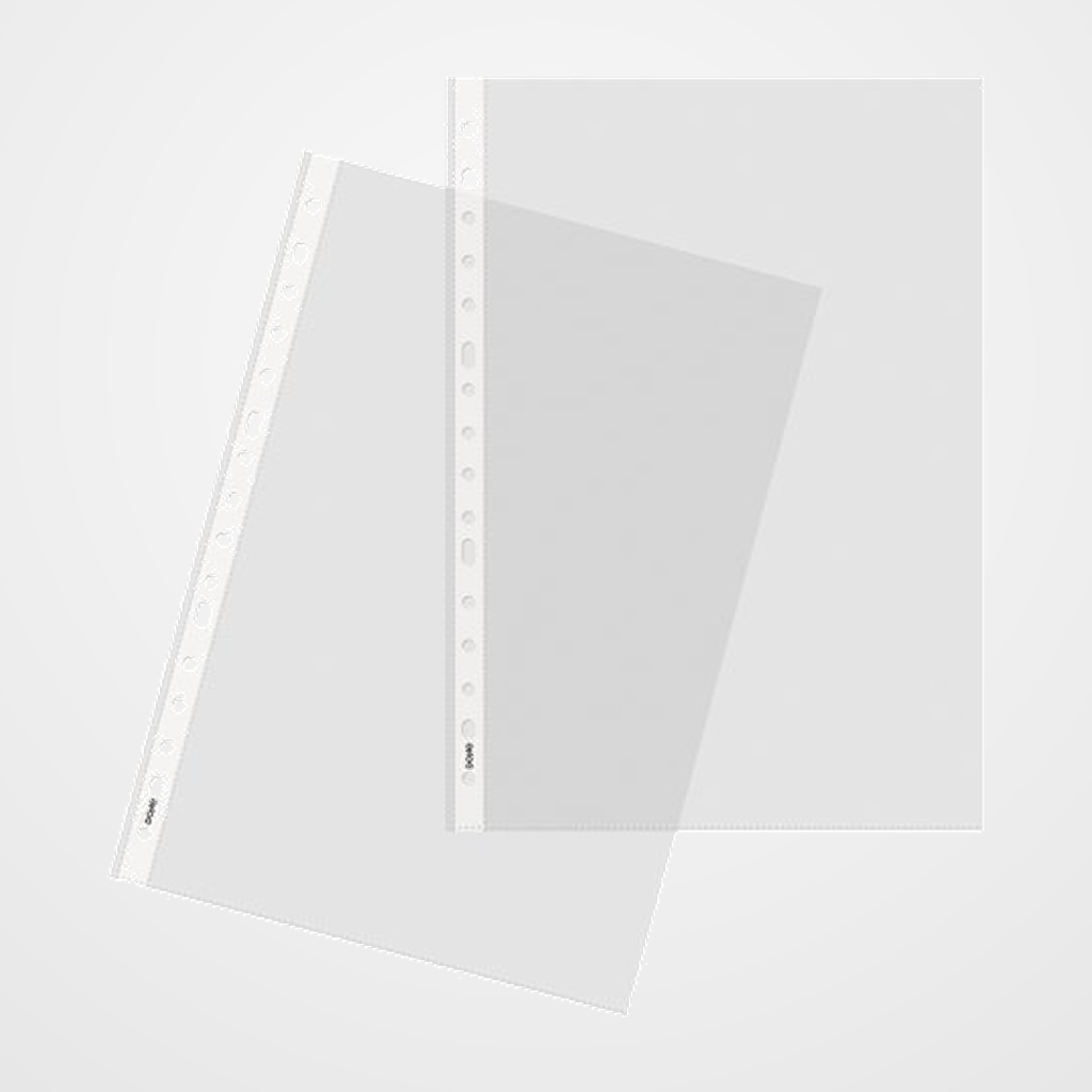 FUNDA MULTITALADRO DOHE PREMIUM PP 80µ CRISTAL LISO Fº 16 TAL.RFZO. PAQUETE de 100