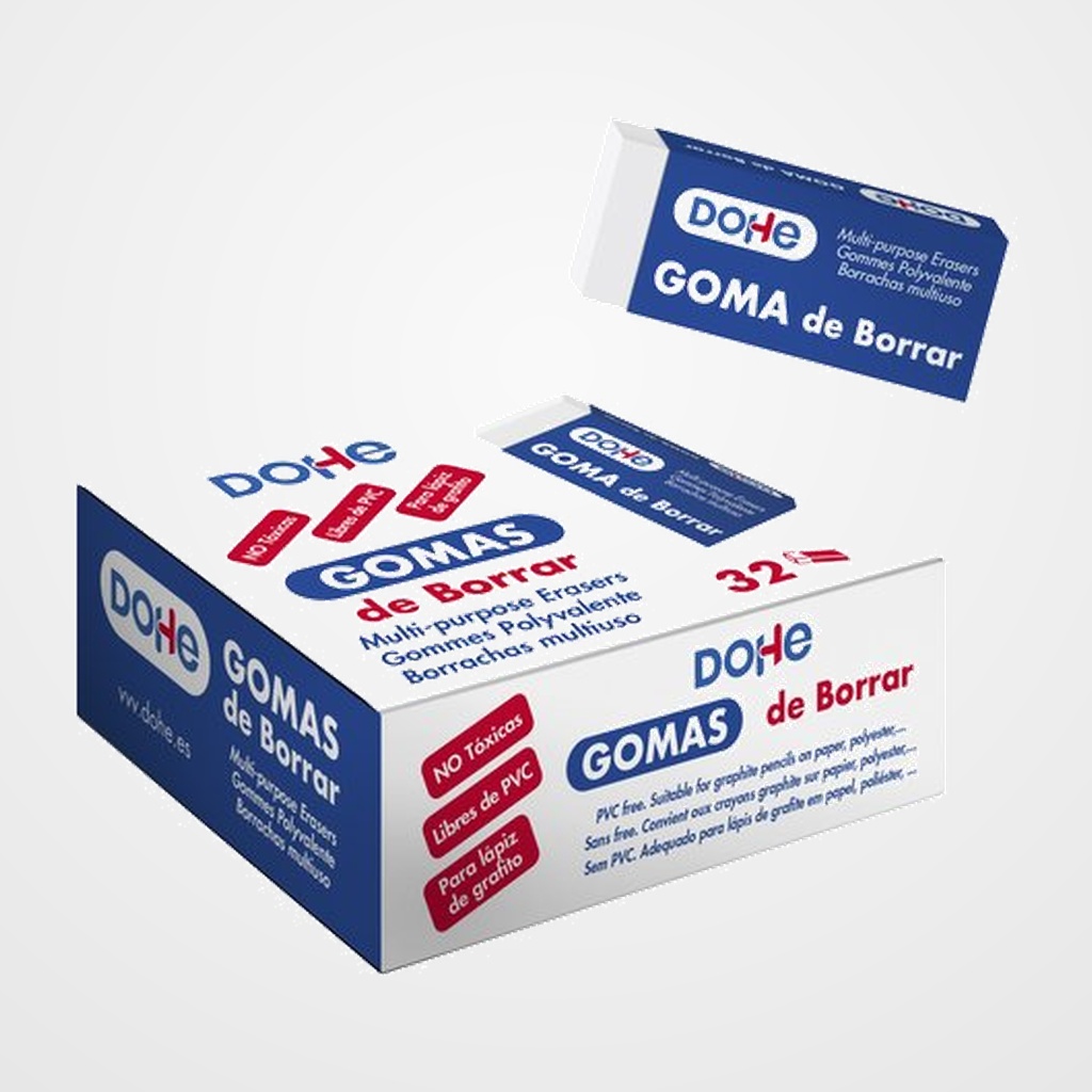 GOMA de BORRAR DOHE con FUNDA (ud.)