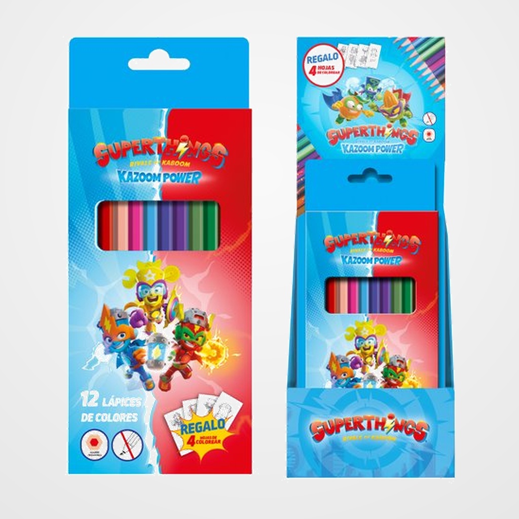LAPICES de COLORES DOHE SUPERTHINGS CAJA de 12