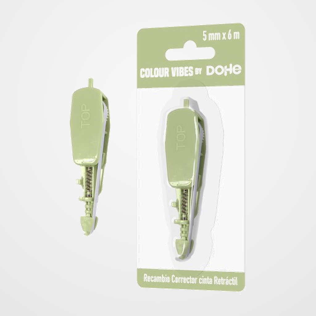RECAMBIO CORRECTOR CINTA DOHE COLOUR VIBES 5 mm x 6 m VERDE