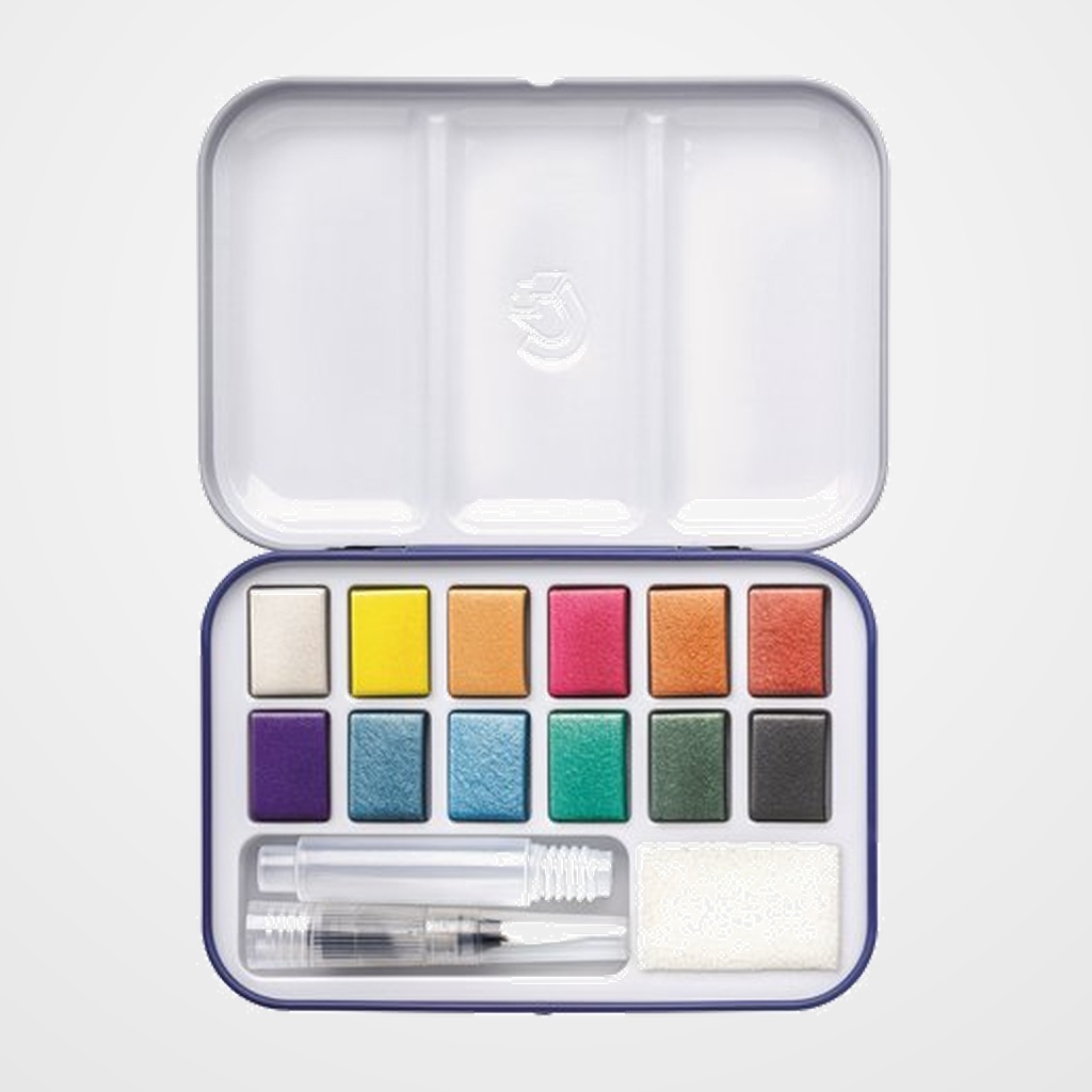 [13501244] ACUARELAS STAEDTLER 888 METALIZADAS DESIGN JOURNEY ESTUCHE de 12