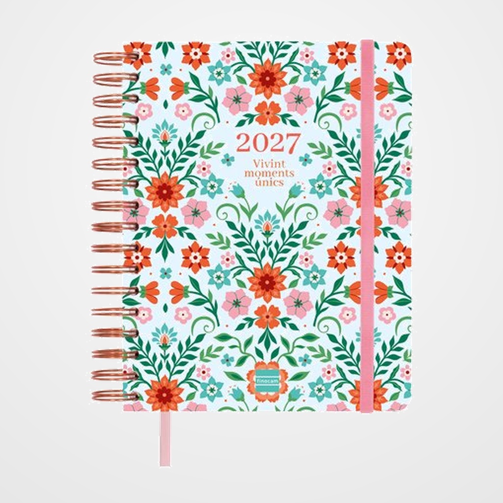 AGENDA ANUAL (2026-27) FINOCAM CATALAN 16 MESES VITAE WIRE-O tapa EXTRADURA S/V APAIS. 4º 155x217 con GOMA BLAU