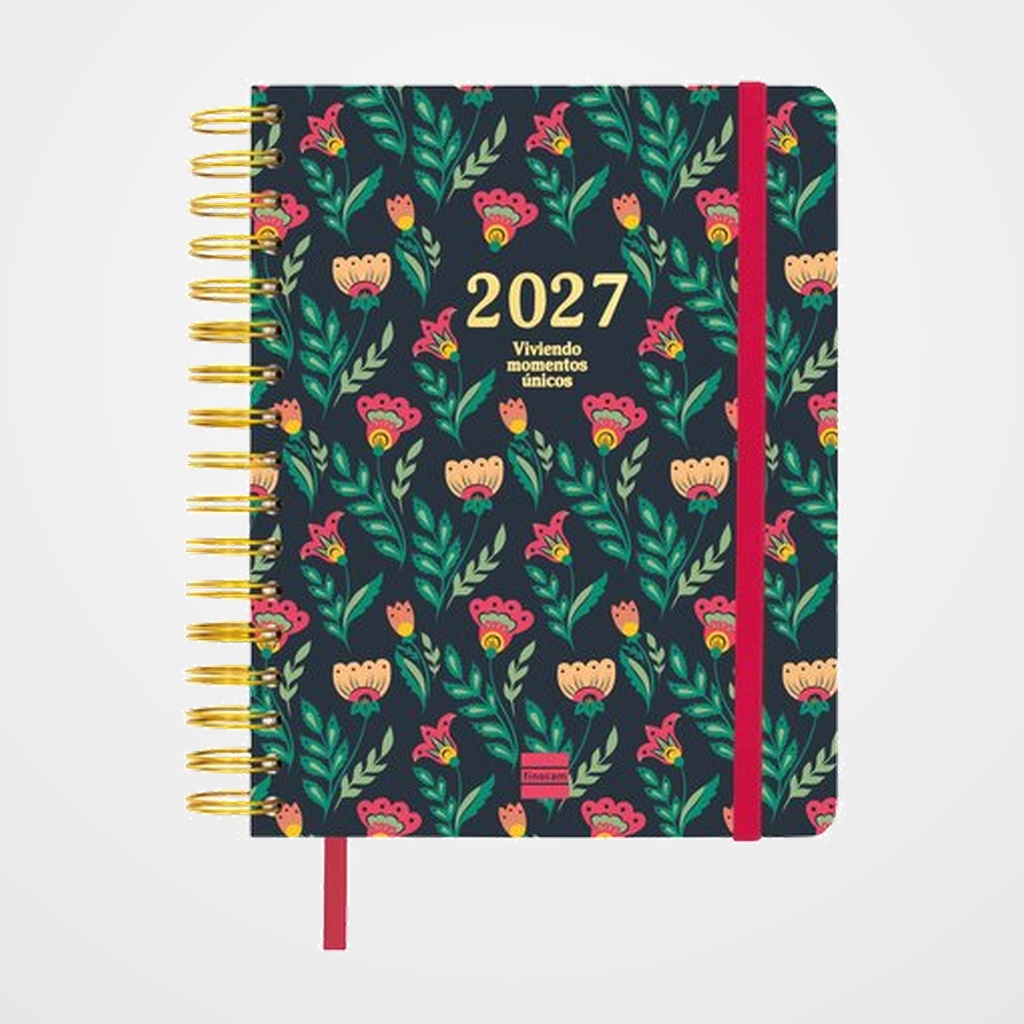 AGENDA ANUAL (2026-27) FINOCAM 16 MESES VITAE WIRE-O tapa EXTRADURA S/V APAIS. 4º 155x217 con GOMA VERDE