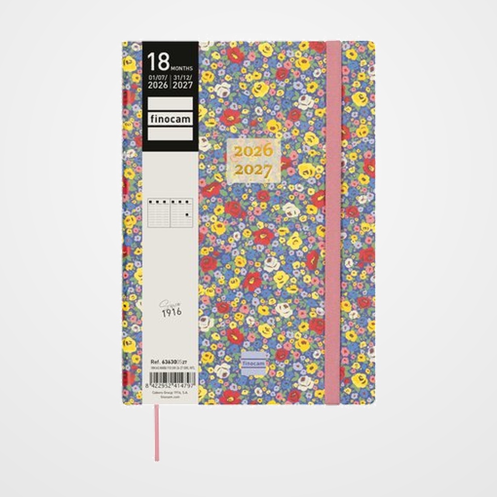 AGENDA ANUAL (2026-27) FINOCAM 18 MESES INTERNACIONAL MARA COSIDA tapa EXTRADURA S/V Y10 140x204 con GOMA GIRL