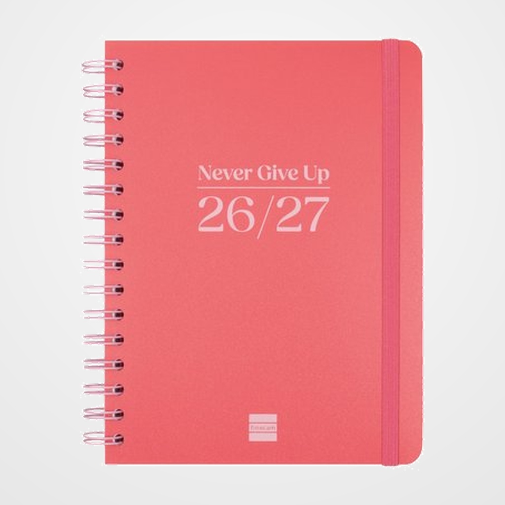 AGENDA ESCOLAR (2026-27) FINOCAM CATALAN COSMO WIRE-O tapa EXTRADURA S/V APAIS. 4º 155x212 con GOMA VERMELL