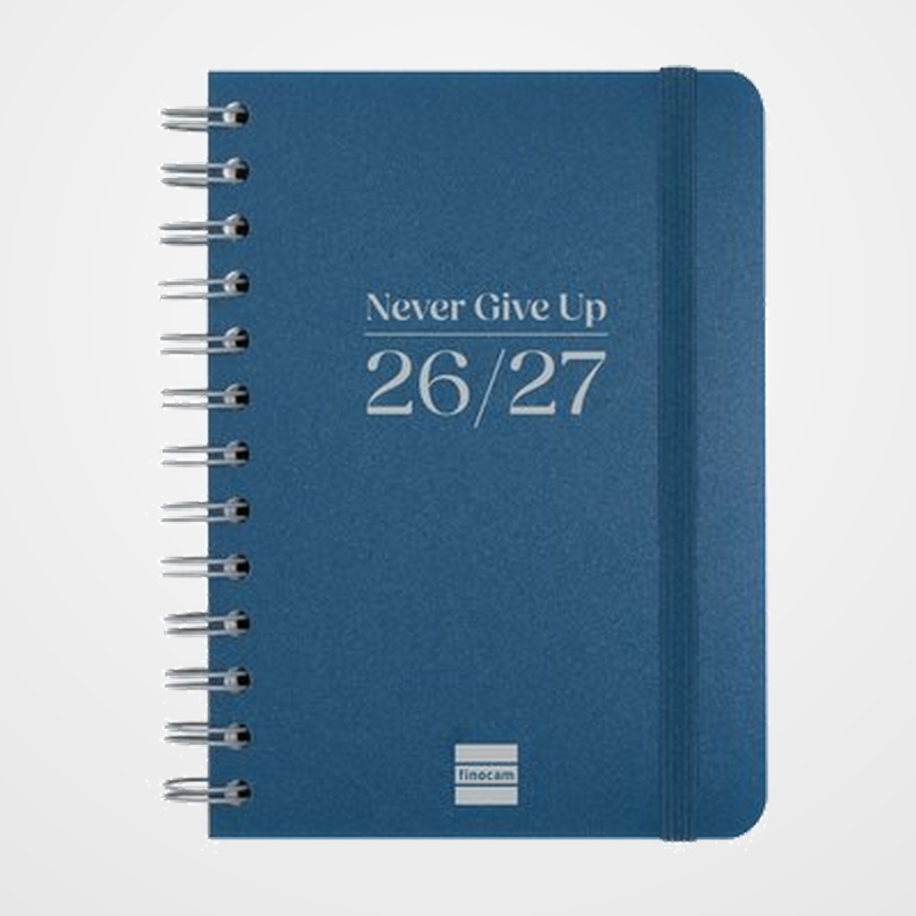 AGENDA ESCOLAR (2026-27) FINOCAM CATALAN COSMO WIRE-O tapa EXTRADURA S/V APAIS. 8º 120x169 con GOMA BLAU