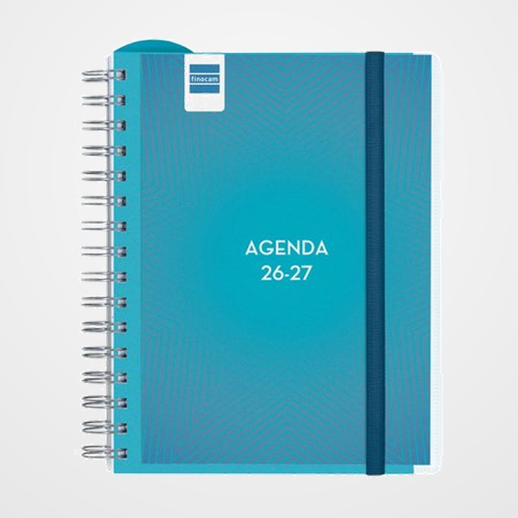 AGENDA ESCOLAR (2026-27) FINOCAM CATALAN DEL DOCENT MAGISTRAL PERSONALIZABLE WIRE-O tapa PP S/V APAIS. 4º 155x212 con GOMA BLAU