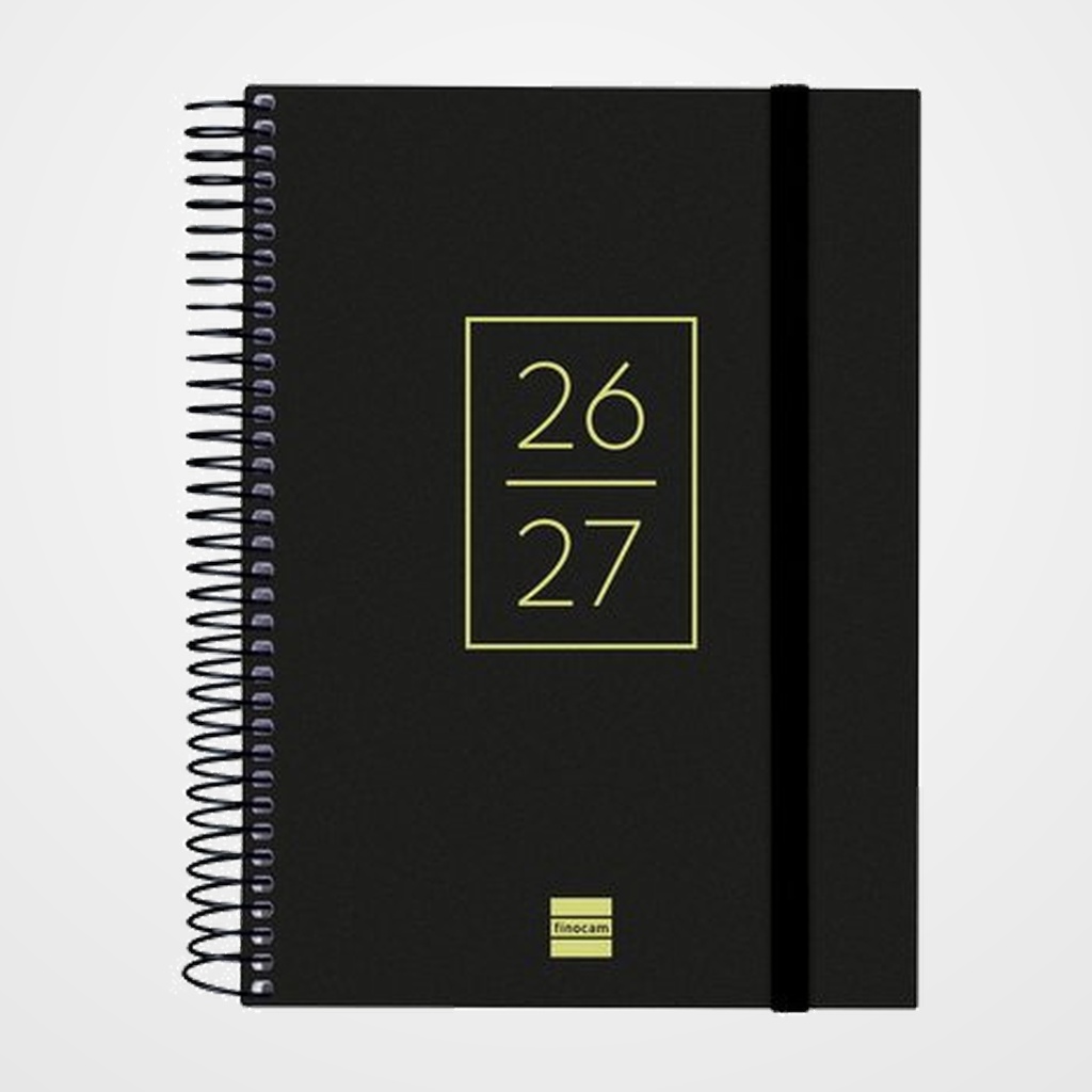 AGENDA ESCOLAR (2026-27) FINOCAM CATALAN SECUNDARIA ESPIRAL tapa PP D/P 4º 155x212 con GOMA NEGRE