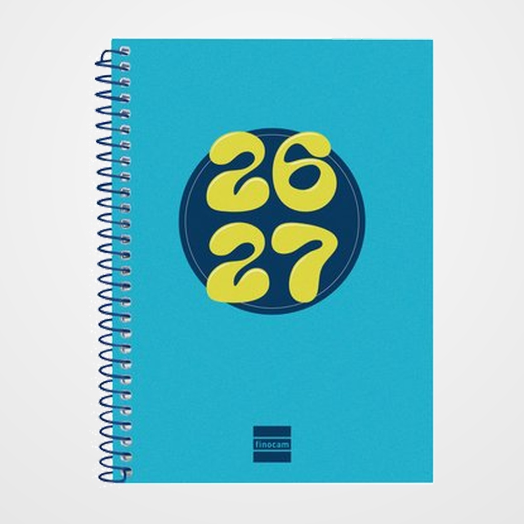 AGENDA ESCOLAR (2026-27) FINOCAM COOL ESPIRAL tapa EXTRADURA S/V APAIS. 8º 120x164 AZUL