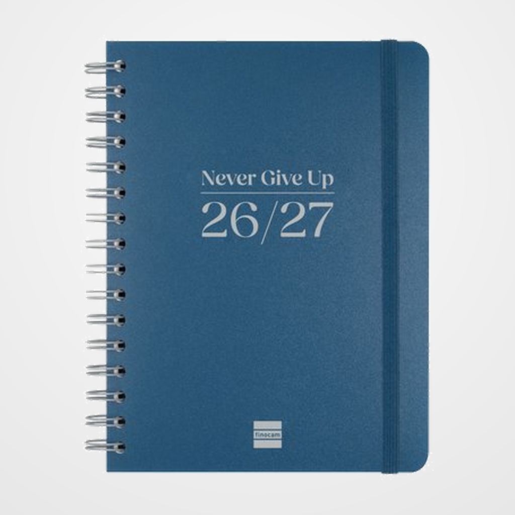 AGENDA ESCOLAR (2026-27) FINOCAM COSMO WIRE-O tapa EXTRADURA S/V APAIS. 4º 155x212 con GOMA AZUL