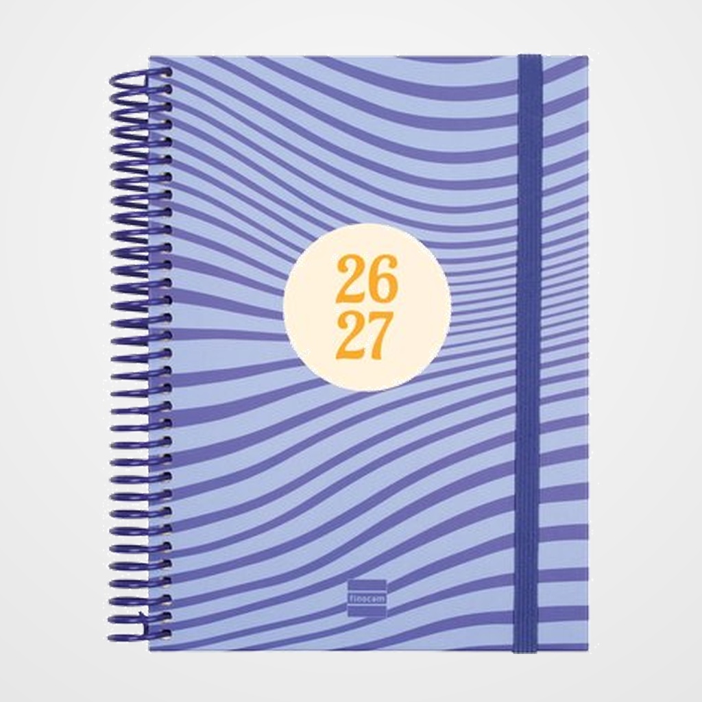 AGENDA ESCOLAR (2026-27) FINOCAM DIVA ESPIRAL tapa EXTRADURA D/P 4º 155x212 OLAS