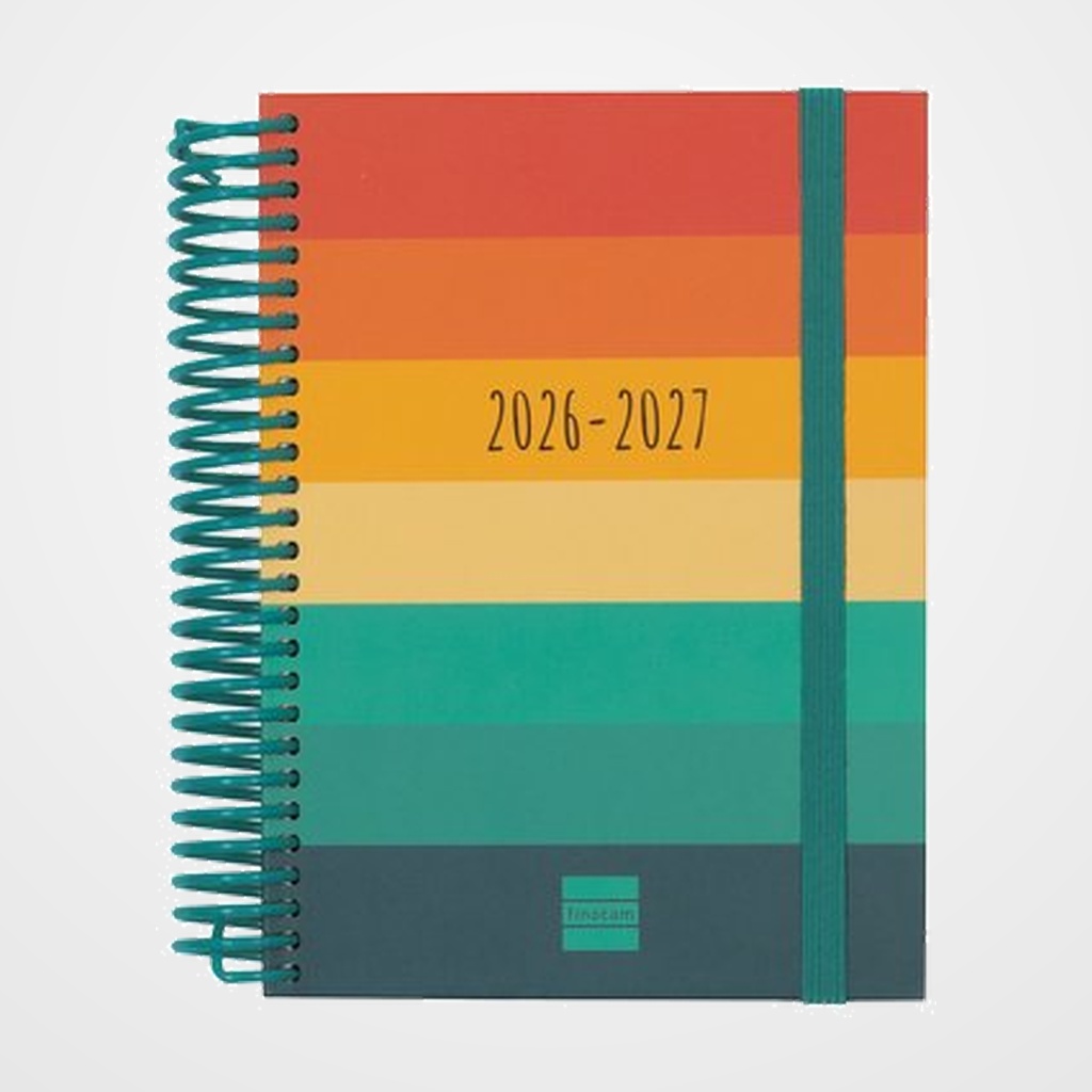 AGENDA ESCOLAR (2026-27) FINOCAM DIVA ESPIRAL tapa EXTRADURA D/P 8º 120x164 COLORS