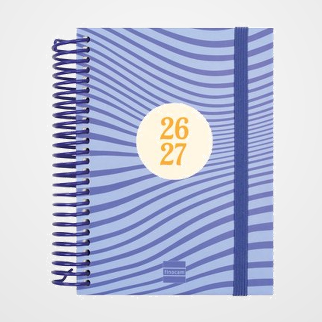 [82603638] AGENDA ESCOLAR (2026-27) FINOCAM DIVA ESPIRAL tapa EXTRADURA D/P 8º 120x164 OLAS