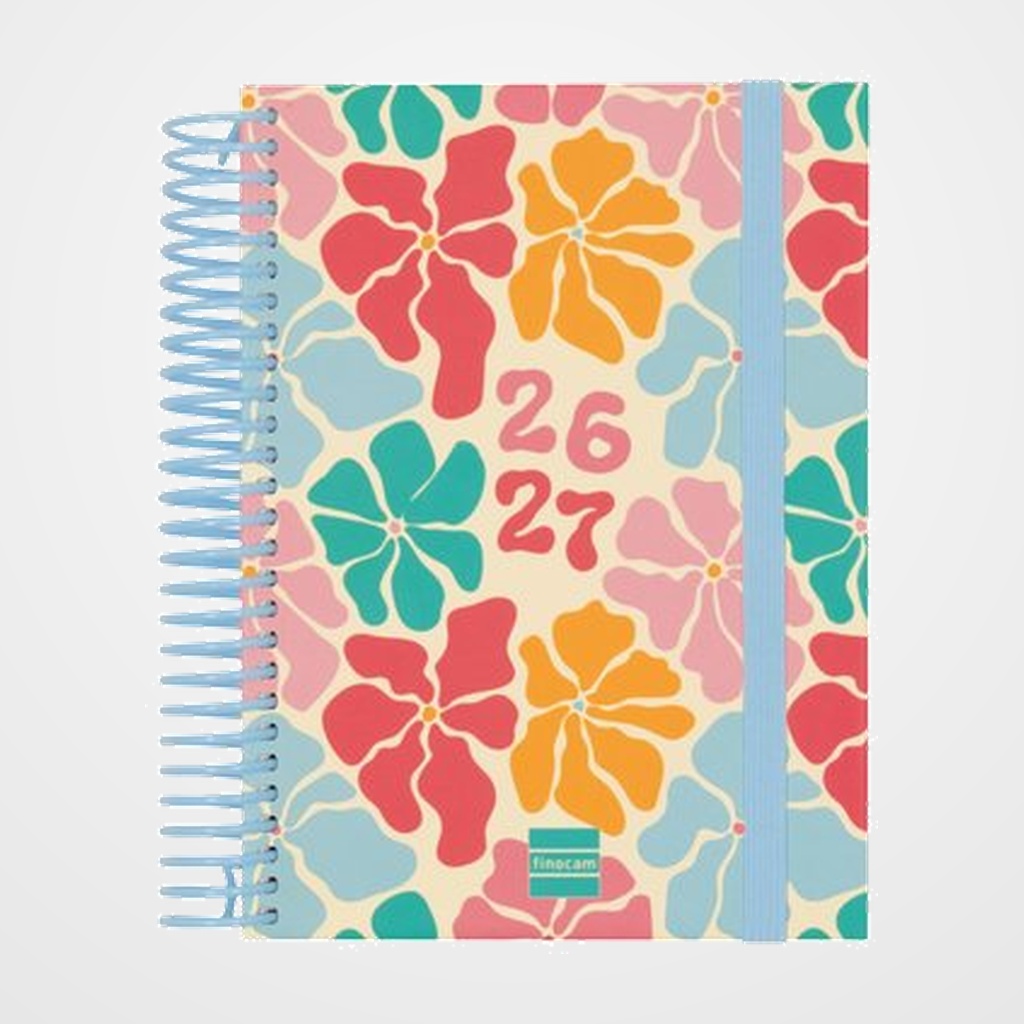 AGENDA ESCOLAR (2026-27) FINOCAM DIVA ESPIRAL tapa EXTRADURA D/P 8º 120x164 SPRING