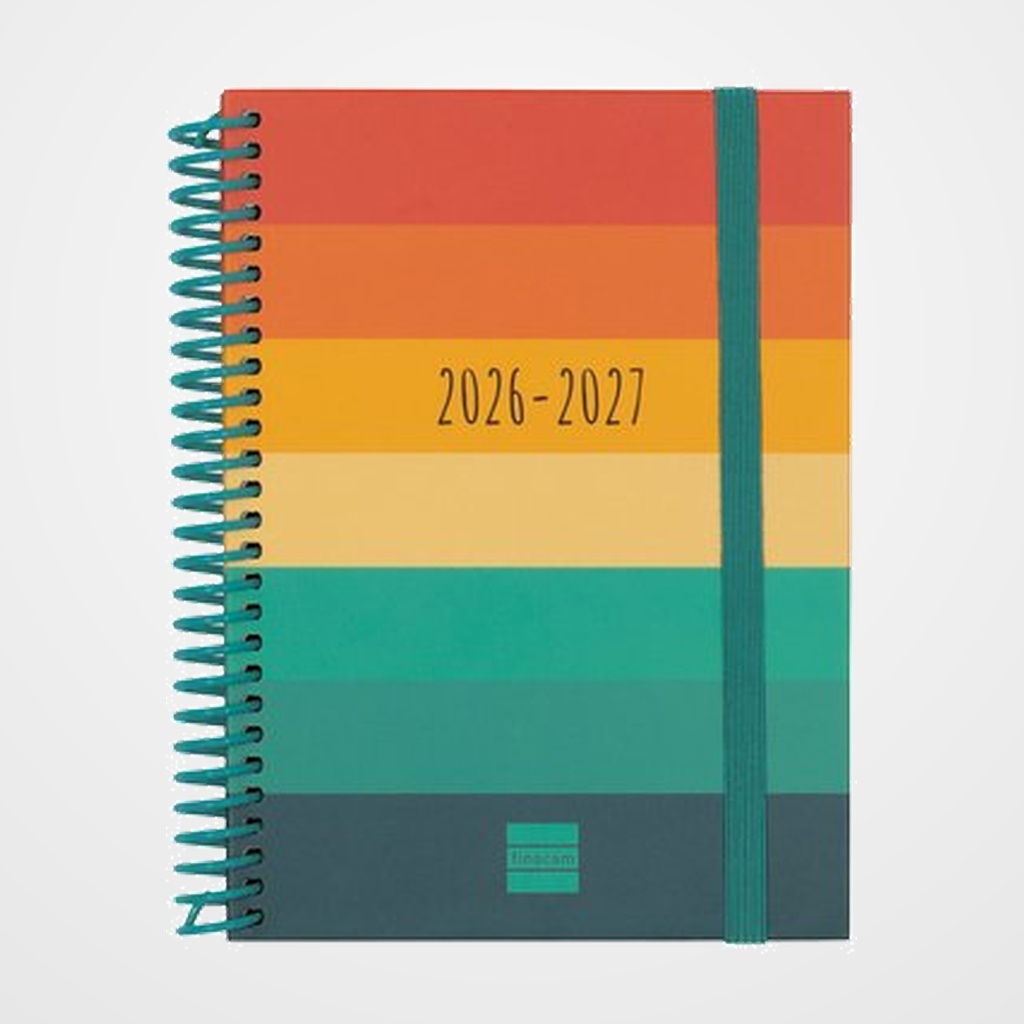 AGENDA ESCOLAR (2026-27) FINOCAM DIVA ESPIRAL tapa EXTRADURA S/V APAIS. 8º 120x164 COLORS