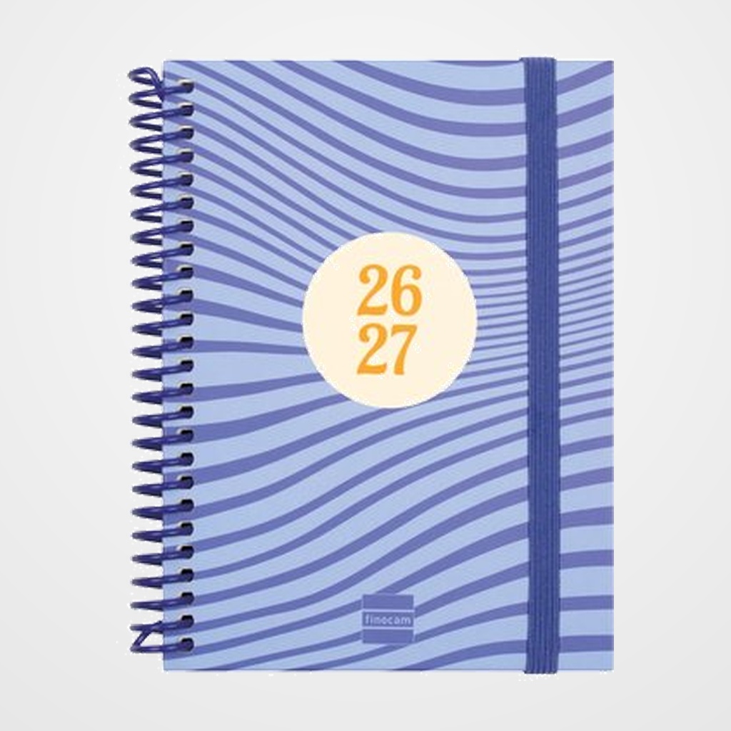 AGENDA ESCOLAR (2026-27) FINOCAM DIVA ESPIRAL tapa EXTRADURA S/V APAIS. 8º 120x164 OLAS