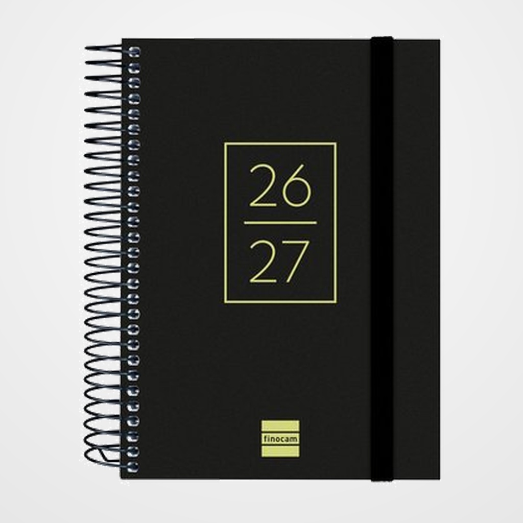 AGENDA ESCOLAR (2026-27) FINOCAM EUSKERA SECUNDARIA ESPIRAL tapa PP D/P 8º 120x164 con GOMA NEGRO