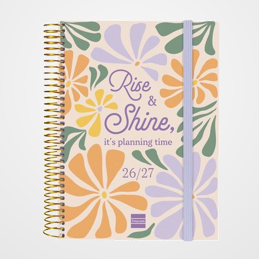 AGENDA ESCOLAR (2026-27) FINOCAM SECUNDARIA ESPIRAL tapa PP D/P 4º 155x212 con GOMA SHINE