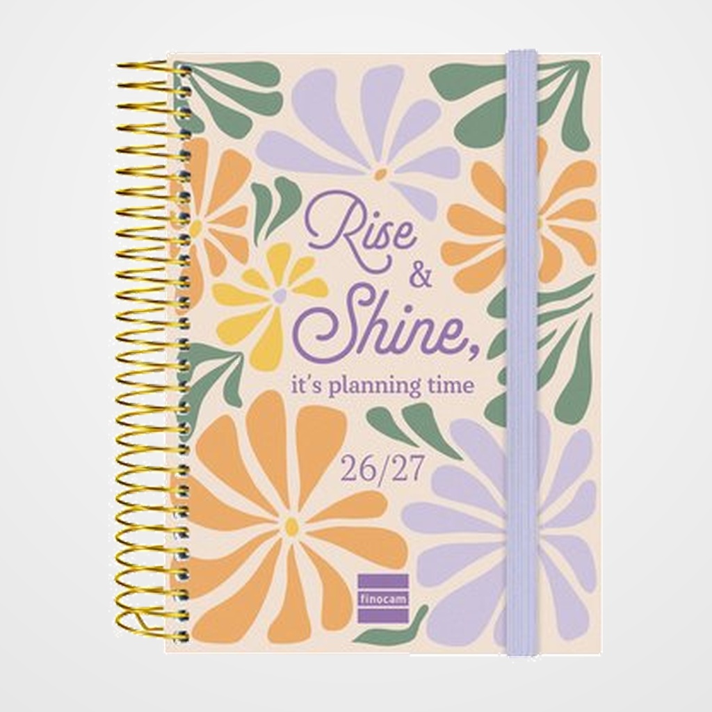 AGENDA ESCOLAR (2026-27) FINOCAM SECUNDARIA ESPIRAL tapa PP D/P 8º 120x164 con GOMA SHINE