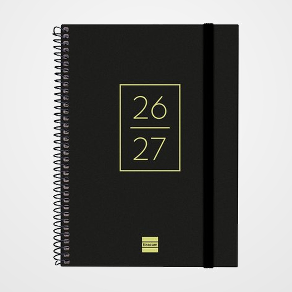 AGENDA ESCOLAR (2026-27) FINOCAM SECUNDARIA ESPIRAL tapa PP S/V APAIS. 4º 155x212 con GOMA NEGRO