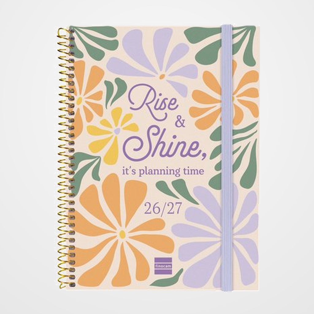 AGENDA ESCOLAR (2026-27) FINOCAM SECUNDARIA ESPIRAL tapa PP S/V APAIS. 4º 155x212 con GOMA SHINE