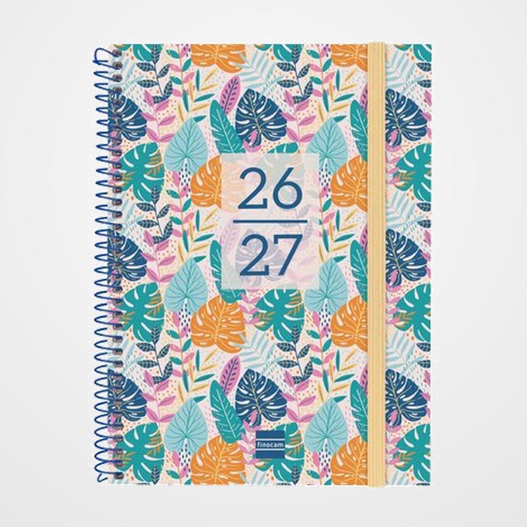 AGENDA ESCOLAR (2026-27) FINOCAM SECUNDARIA ESPIRAL tapa PP S/V APAIS. 4º 155x212 con GOMA TROPICAL
