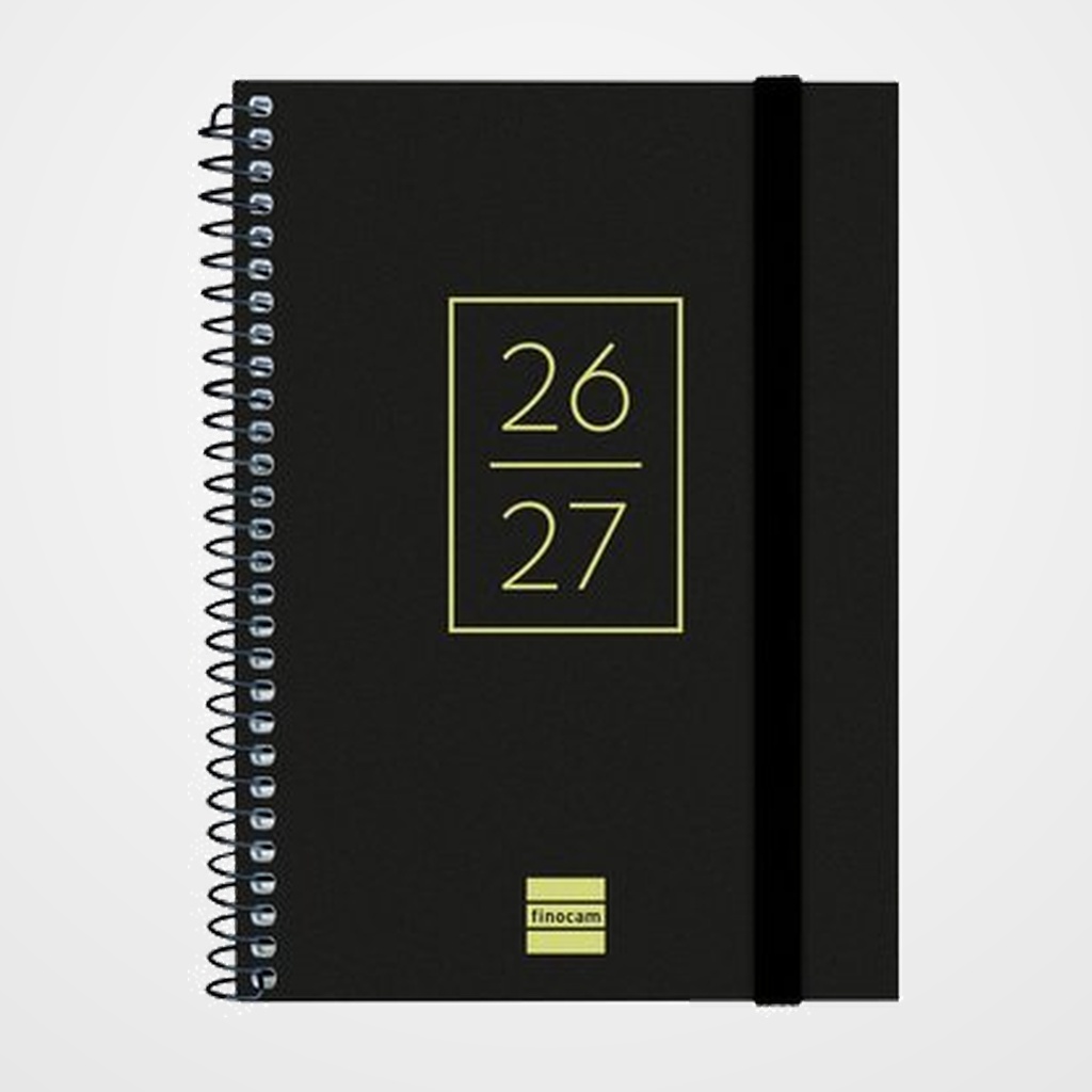 AGENDA ESCOLAR (2026-27) FINOCAM SECUNDARIA ESPIRAL tapa PP S/V APAIS. 8º 120x164 con GOMA NEGRO