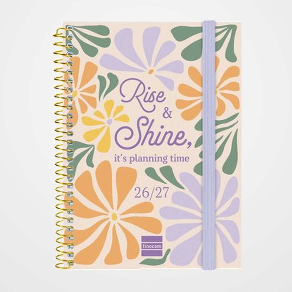 AGENDA ESCOLAR (2026-27) FINOCAM SECUNDARIA ESPIRAL tapa PP S/V APAIS. 8º 120x164 con GOMA SHINE