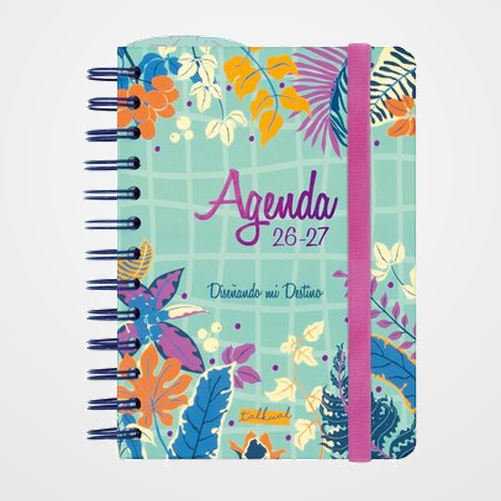 AGENDA ESCOLAR (2026-27) FINOCAM TRENDY TALKUAL WIRE-O tapa EXTRADURA S/V APAIS. 8º 120x169 con GOMA DESTINO