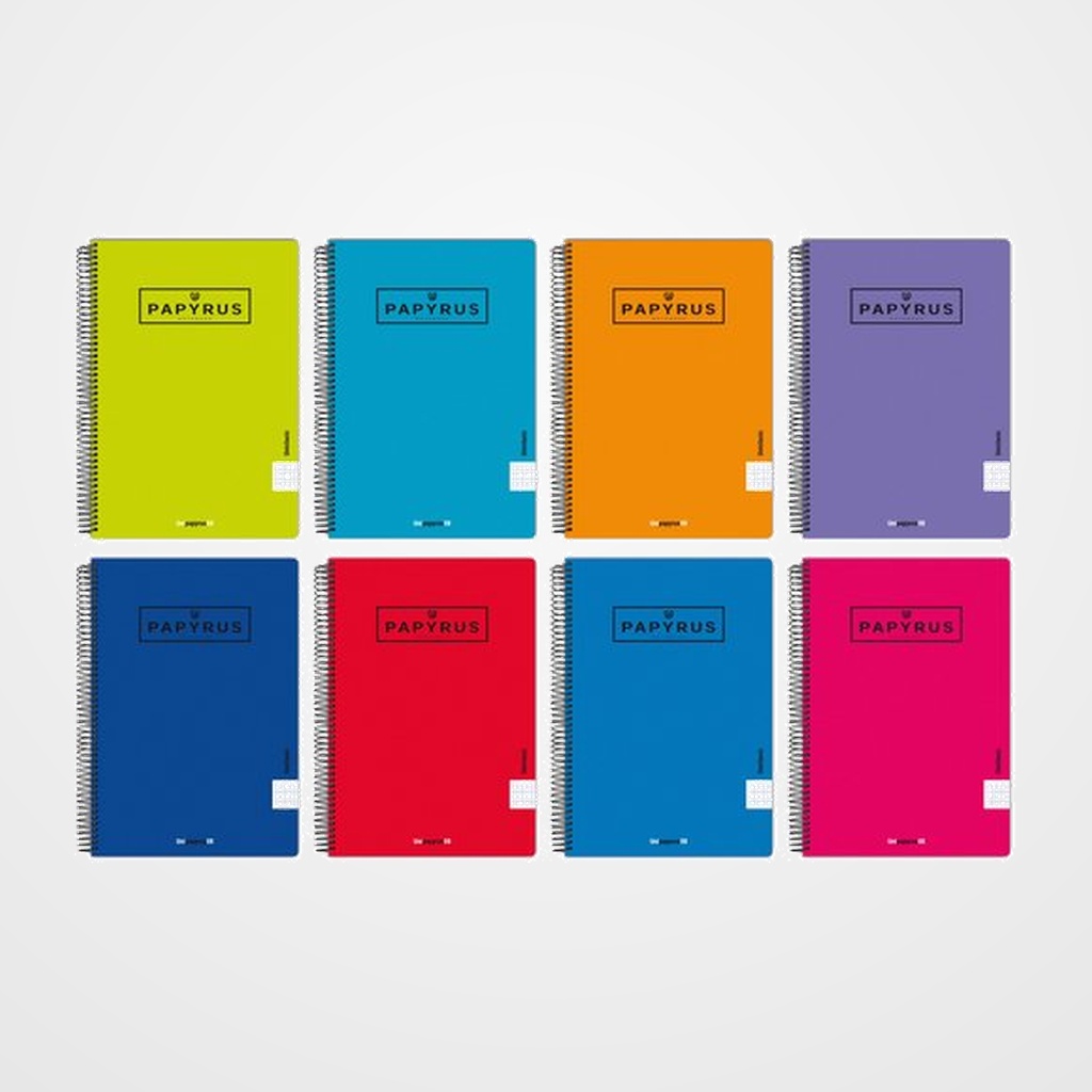 BLOC PAPYRUS UNICLAS tapa PP Fº 80h CUADRIC.4x4 90g VERDE PAQUETE DE 5