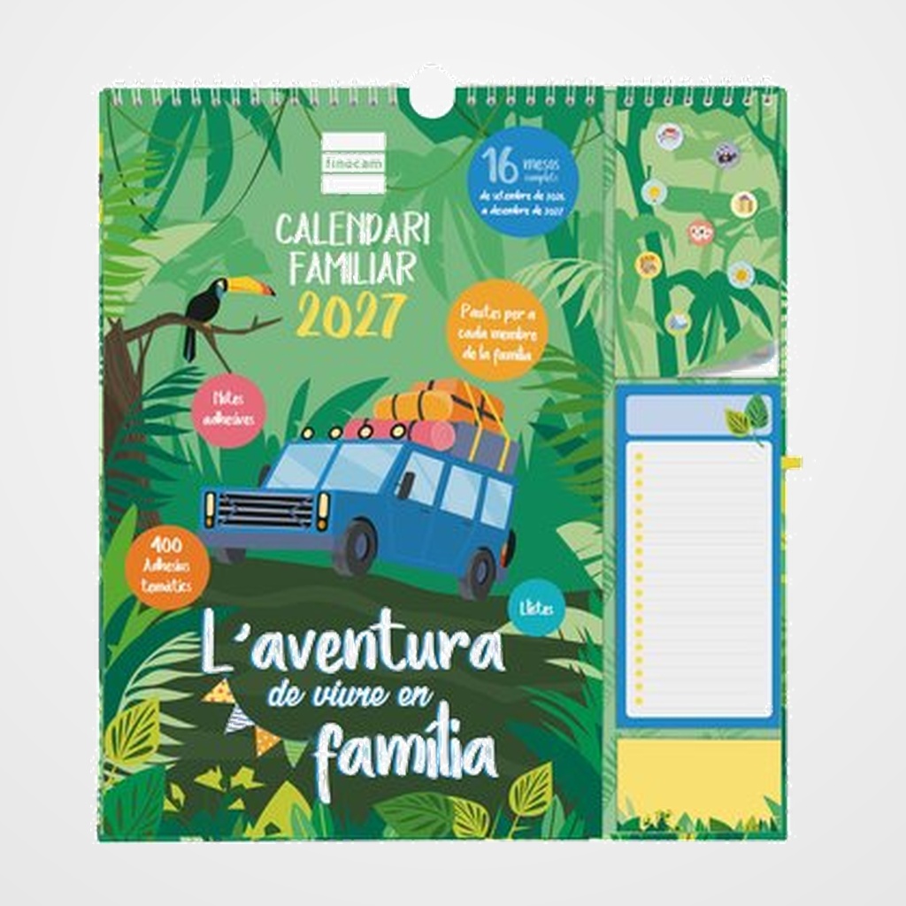 CALENDARI (2026-27) FINOCAM CATALAN 16 MESES PLUS PARET M/V 300x300 FAMILIAR