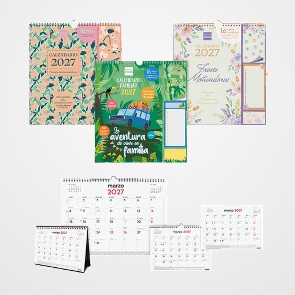 CALENDARIO (2026-27) FINOCAM 16 MESES SURTIDO PACK de 14