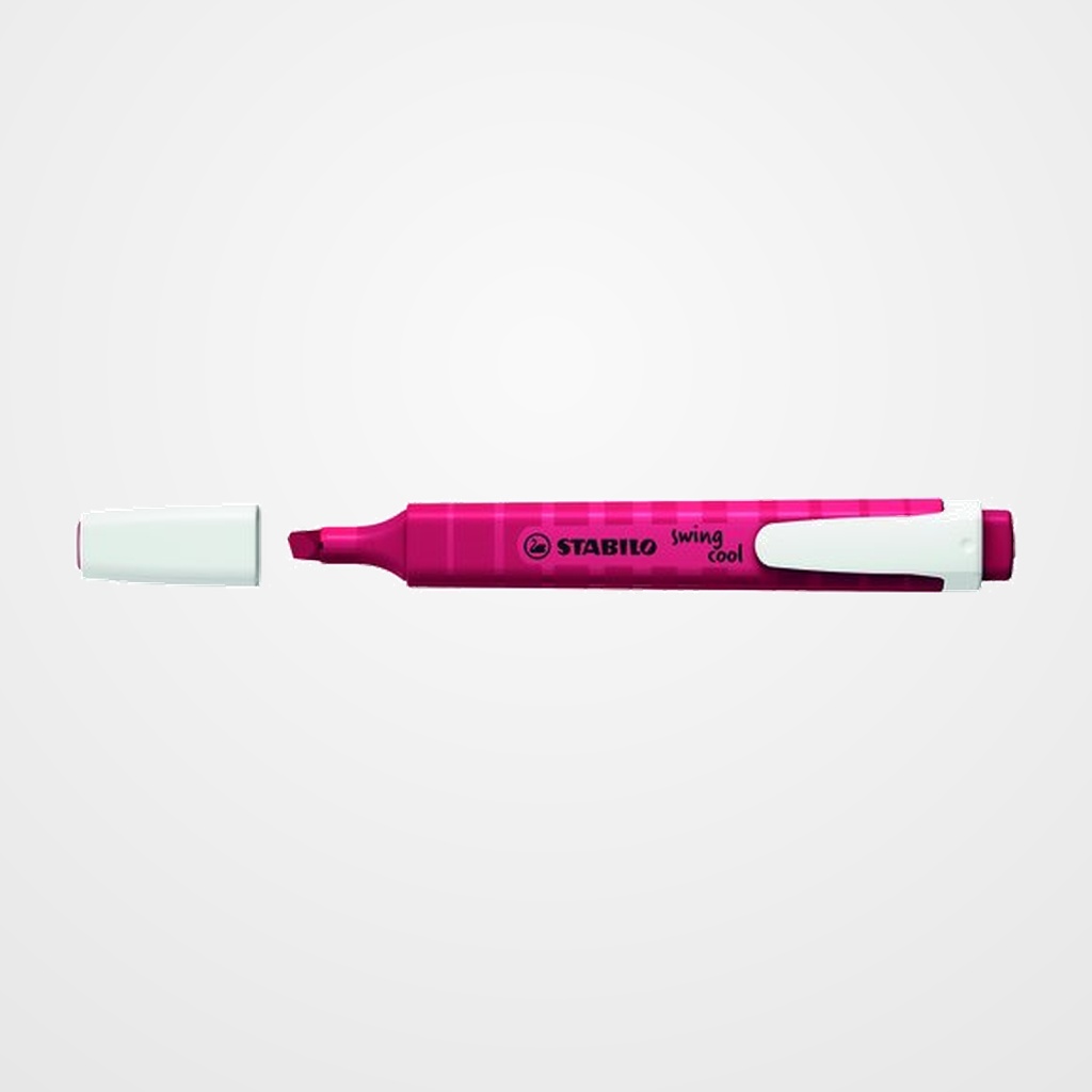 MARCADOR FLUOR STABILO SWING COOL 275  WILDFLOWERS ROJO BORGOÑA