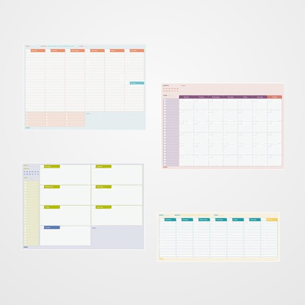 PLANIFICADOR FINOCAM BARI SOBREMESA NO FECHADO PACK de 4