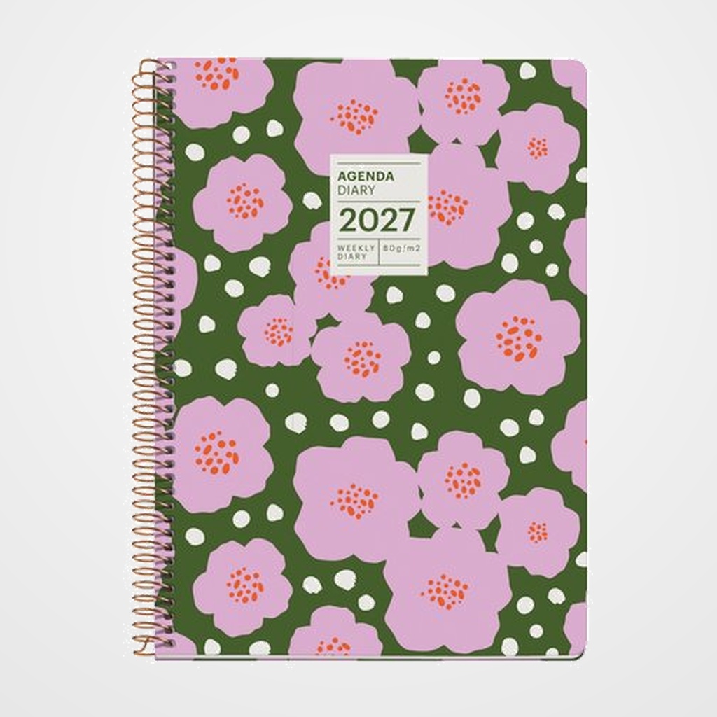 AGENDA ANUAL (2026-27) MIQUELRIUS 18 MESES ESPIRAL tapa EXTRA PLUS 4º 155x213 S/V APAIS. COROLAS