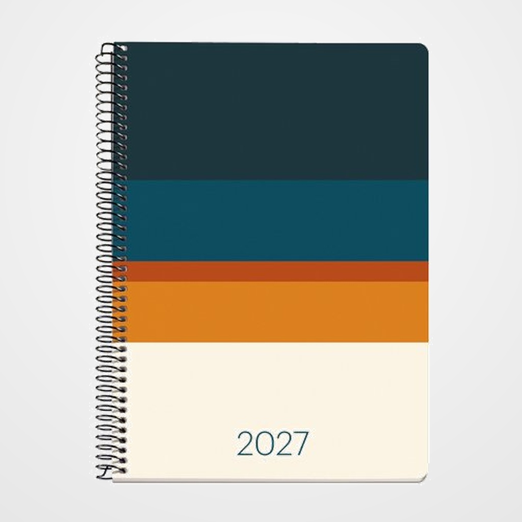 AGENDA ANUAL (2026-27) MIQUELRIUS 18 MESES ESPIRAL tapa EXTRA PLUS 4º 155x213 S/V APAIS. SUNSET