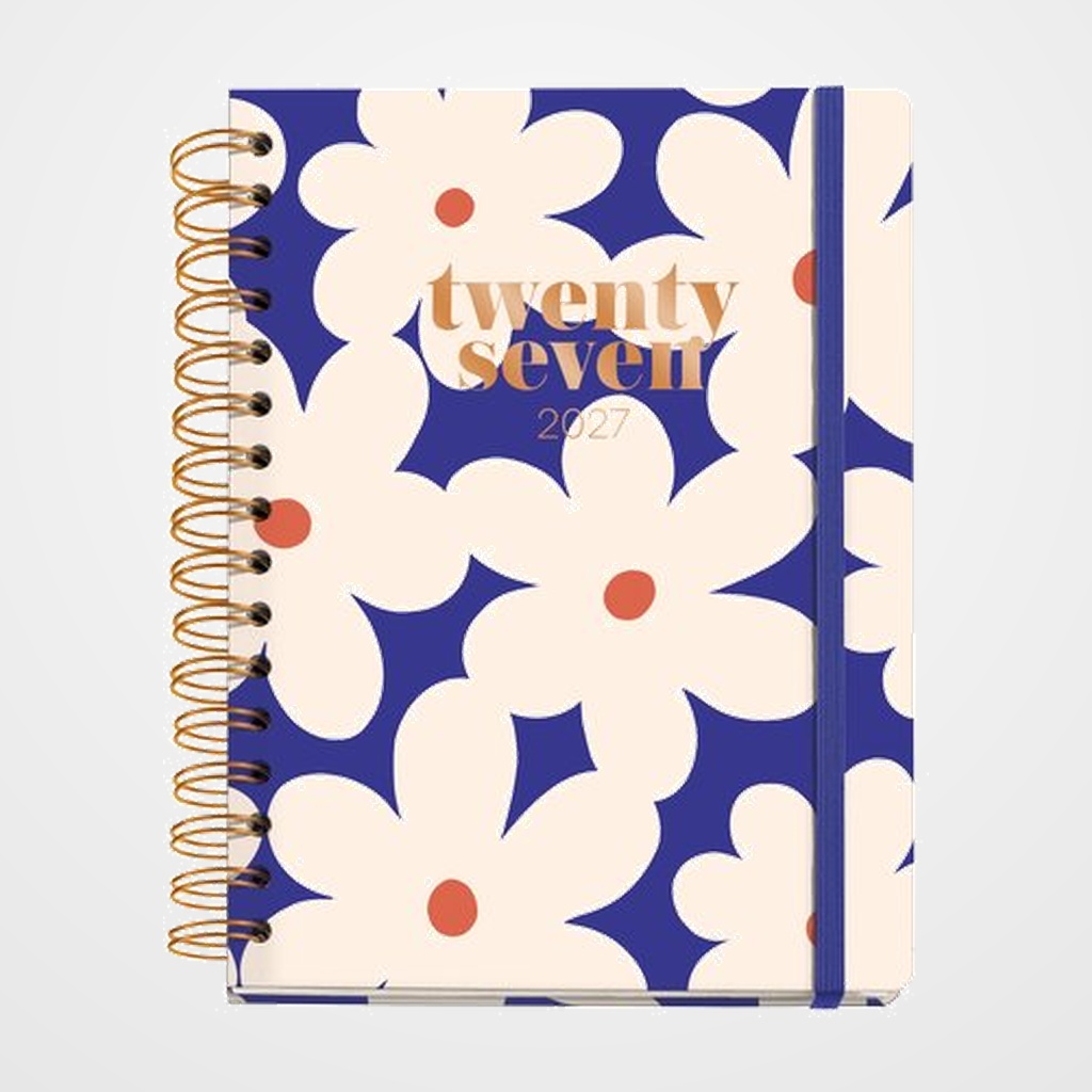 AGENDA ANUAL (2026-27) MIQUELRIUS 18 MESES WIRE-O tapa EXTRA PLUS 4º 156x213 S/V APAIS. BOLD DAISY