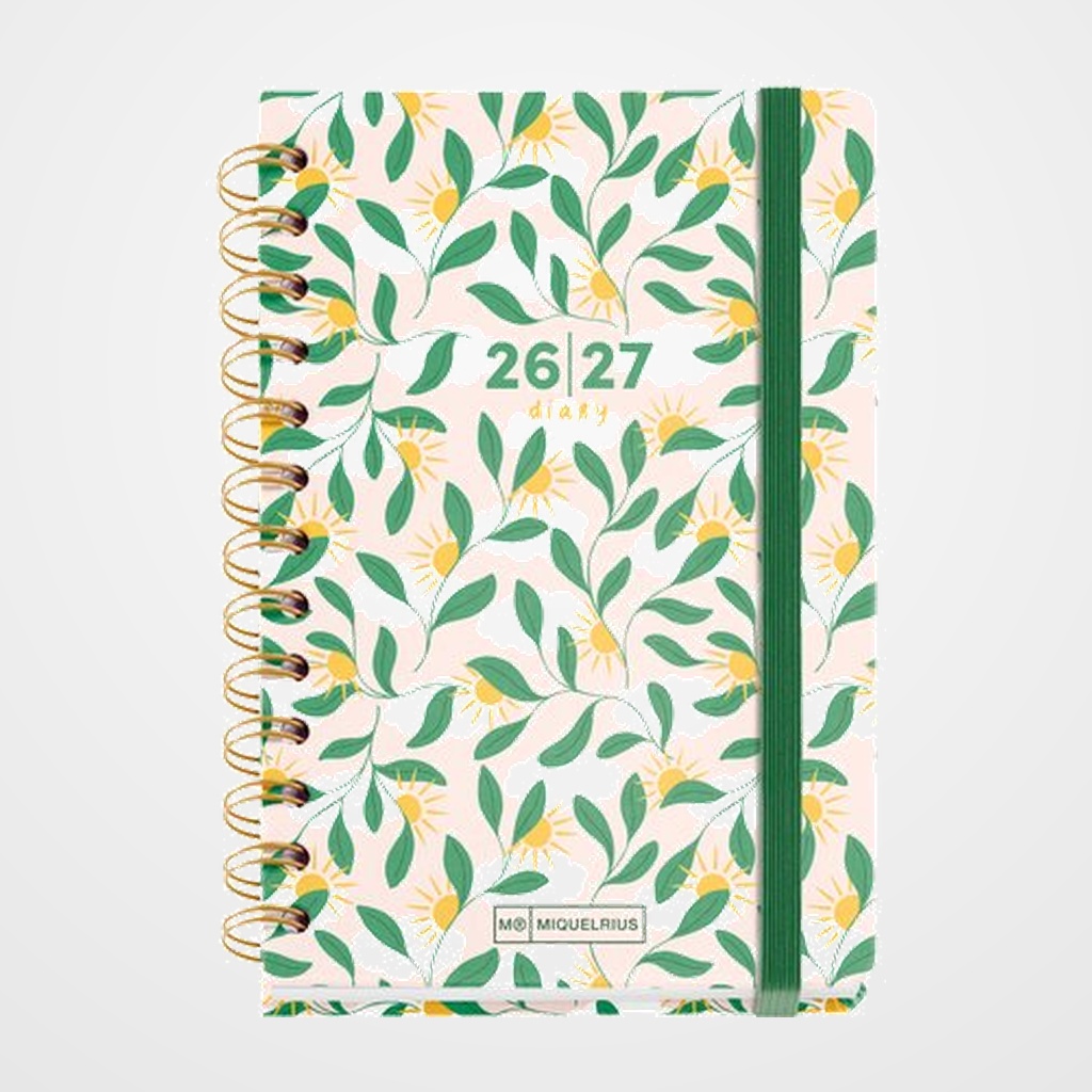 AGENDA ESCOLAR (2026-27) MIQUELRIUS ACADEMY WIRE-O tapa EXTRA con GOMA ACTIVA 125,5x178 D/P SOLES
